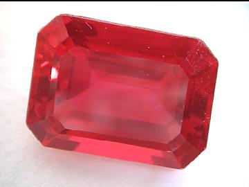 Pigeon Blood Red Synthetic Ruby – Octagon