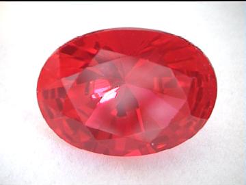 Pigeon Blood Red Oval Synthetic Ruby