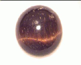 Ojo de tigre australiano, cabujón redondo naranja y marrón