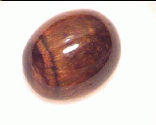 Cabujón oval de ojo de tigre naranja y marrón de Australia