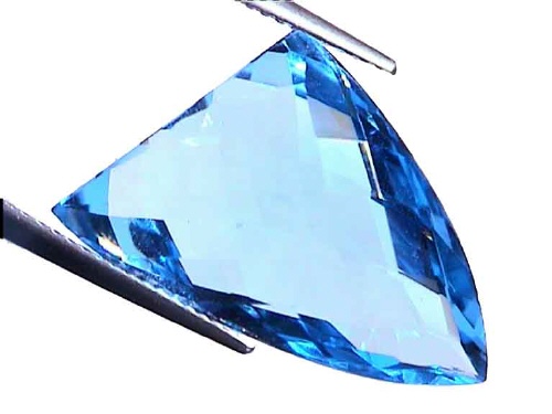 Swiss Blue Topaz in Fancy Cut from Brazil
