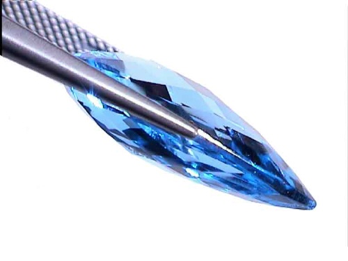 Swiss Blue Topaz in Fancy Cut from Brazil