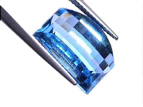 Brazilian Swiss Blue Fancy-Cut Blue Topaz
