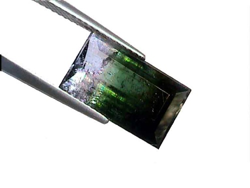 Tourmaline bicolore verte en baguette du Brésil