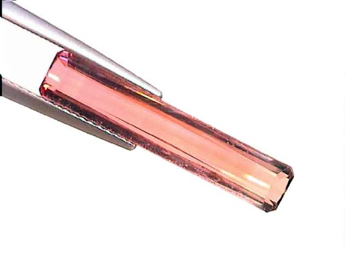 Tourmaline bicolore orange du Pakistan – octogone allongé