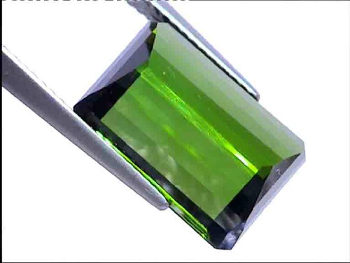 Grüner achteckiger Chrom-Turmalin aus Brasilien