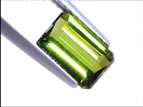 Tourmaline chrome verte du Brésil, forme octogonale