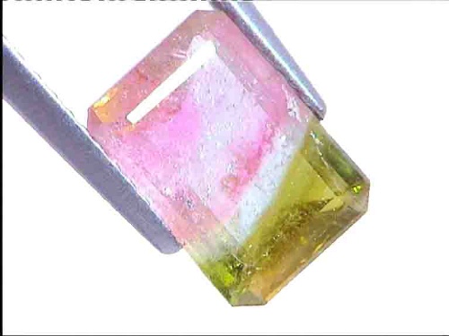 Tourmaline bicolore rose-verte du Brésil – Octogone