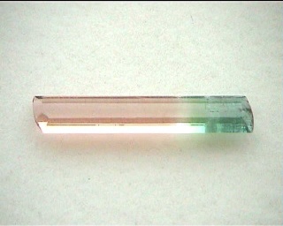 Tourmaline tricolore vert-blanc-rose du Brésil, taille fantaisie